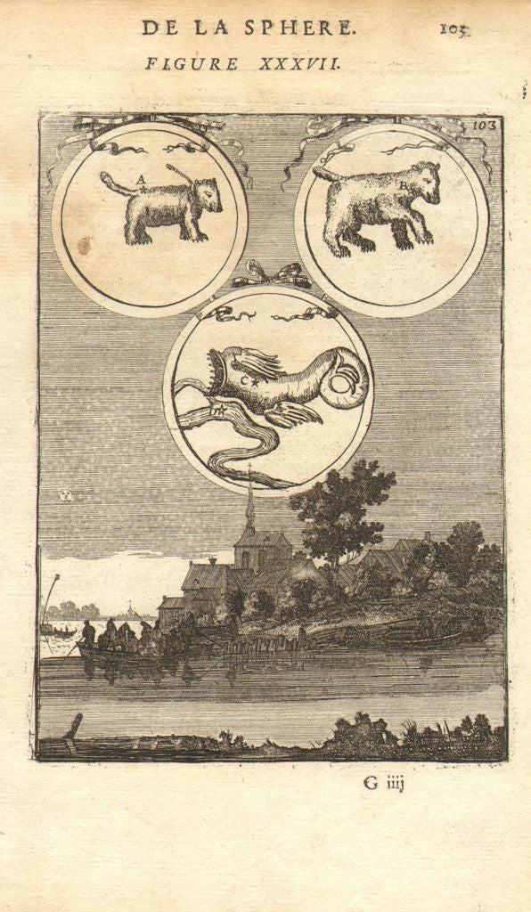 CONSTELLATIONS. Ursa Major & Minor Great/Little Bear. Cetus Whale. MALLET 1683